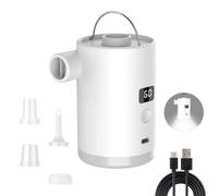 Inflador Electrico, 4000mah Hinchador Electrico con 4 Boquillas, Inflador Desinflador Iluminación USB Recargable, para Cama de Aire Camping Colchón Inflables Piscina de Remo