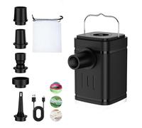 Inflador Electrico 5500pa Bomba de Aire Eléctrica Portátil Hinchador Inflador Electrico Recargable Bomba Eléctrica Inalámbrica con 5 Boquillas y Linterna de Camping para Piscina Colchon Hinchable