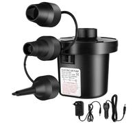 Inflador Electrico, Bomba de Aire eléctrica 2 en 1, Hinchador Electrico Inflador Colchon Hinchable con 3 Boquillas, 240V AC / 12V DC Inflador Colchon Hinchable, per Piscina Camping Colchon Hinchable