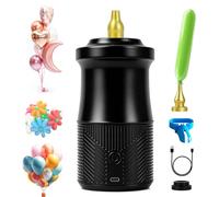 Inflador Globos Eléctrico Portátil, Hinchador Globos Electrico con Batería de 2000 mAh y 3 Boquillas, Bomba Aire Globo Eléctrica para Fiestas Bodas Cumpleaños Actividades y Decoración Festivales