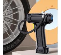 Inflador inalámbrico de neumáticos de coche con pantalla digital de 12 V, bomba de aire portátil USB con luz LED para inflado rápido y apagado automático de seguridad de presión (D)