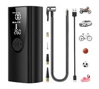 Inflador inalámbrico de neumáticos, mini compresor de aire portátil con batería recargable bomba de aire eléctrica portátil para coche, motocicleta, bicicleta