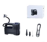 Inflador Neumáticos para portátil para batería 2000mAh y Cable USB(F) | Flujo 25L/min, motor 19 cilindros metal, para carga rápida, ideal neumáticos coche, uso dual 12V/USB