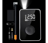Inflador para neumáticos inalámbrico - 4,88 x 3,31 pulgadas 150PSI 4000 mAh, compresor de aire digital, luz de parada automática portátil | Bicicleta, moto, coche, ruedas, bolas, kayak, asistencia