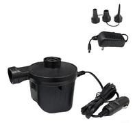 Inflador portátil de 12 V para coche, 40 W, 300 l/min, para camas de aire, piscina, juguetes, colchones, doble potencia, uso doméstico y vehículo, compacto, apto para viajes (A)