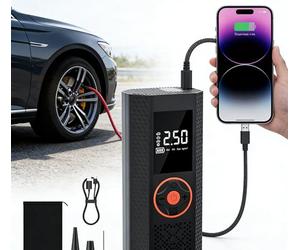 Inflador portátil de alta presión de 12 V, bomba de aire para todo tipo de clima para SUP, kayak, balsa y tienda de campaña, desinflado inverso con almacenamiento de boquillas para aventuras al aire