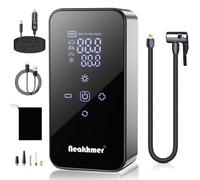 Inflador Ruedas Coche Hinchador Electrico: Mini Compresor Aire Portatil 150 PSI, con batería de 6000 mAh, Bomba Bicicleta 12 V con medidor de presión de neumáticos para Coche,Bicicleta y Motocicleta