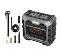 Inflador y compresor de neumáticos, apagado automático con pantalla digital de 10 bar, bomba de aire portátil para inflación de neumáticos, para sedán, SUV, motocicletas, autocaravanas, monovolantes