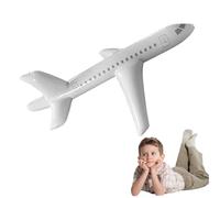 Inflatable Airplane for Kids 39.4inch Cute Cartoon Inflatable Aircraft Foldable White Indoor Outdoor Swimming Toy Airplane Birthday