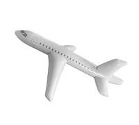 Inflatable Airplane for Kids 78.7inch Cute Cartoon Inflatable Aircraft Foldable White Indoor Outdoor Swimming Toy Airplane Birthday
