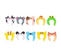 Inflatable Balloon Headbands - Cartoon Headband Balloon Decoration | Animal Balloons Hat | 10pcs Cartoon Headband Balloons Decoration | Animal Headbands Bâlloon Birthday Party Supplies