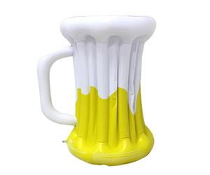 Inflatable Beer Cooler, Floating Portable Beverage Drink Container, PVC Inflatable Holder, Large Party Decorations for Pool, Beach and Birthday, Outdoor Event Use, Multicolor