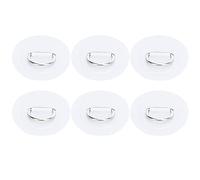 Inflatable Boat D Pad Patch, Marine Access, less Steel Fixed le for noe Raft Dinghy, he with, Includes 6 Pcs (White)