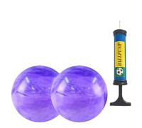 Inflatable Bouncy Ball Set - 22cm Large Bounce Toy Balls, 2PCS Bouncy Ball Set Inflatable Toy with Hand Pump | Large Bounce Balls for Kids Outdoor Playground Sports Exercise Birthday School Prizes