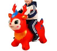 Inflatable Bouncy Horse, Stable Jumping Animal, Hopping Toy with Grip, Active Motion Rider, Bouncing Seat for Balance, Pumping Action PAL for Fitness Exercise Playtime Fun