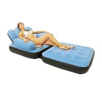 Inflatable Chair,Portable 5 in 1 Inflatable Double Layer Sofa,Unfolding Can Serve As a Bed,Carrying Capacity Of 200Kg,Durable And Wear-Resistant,Suitable For Indoor And Outdoor Camping, LJJY-KK, Bl