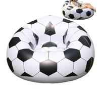 Inflatable Chairs - Soccer Theme Quick Inflate Couch | Air Camping Chair | Portable Blowup Sofa | Festival Outdoor Lounge Seat | Backyard Pool Travel Living Room Camp Use Relaxation Setup Outdoor Gear