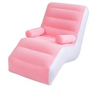 Inflatable Chaise Lounge,Lazy S-Shaped Sofa,Lazy Floor Chair With Armrests,Carrying Capacity Of 150 Kilograms,For Indoor Living Room Bedroom, Outdoor Travel Camping, LJJY-KK, Pink