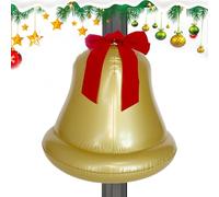 Inflatable Christmas Bells - 22 Inch Giant Outdoor Jingle Bells | PVC Inflatable Ornaments | Larg Bell Christmas Decorations Inflatables, Home Decor Lawn Ornament For Indoor Pathway Holiday - 50x50cm