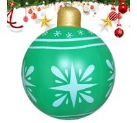 Inflatable Christmas Ornaments, Oversized Outdoor Holiday Balls, Bright Festival Decorations, Eye-Catching Yard Lawn Tree Porch Display, Ideal for Family Gathering, Party, 49x60cm