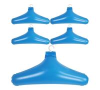 Inflatable Clothes Hangers -17.72 Inches Travel Wardrobe, 5pcs Air Hangers, Non Slip Windproof Blow Up Design with Rounded Shoulders Metal Hook For Indoor Outdoor