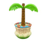 Inflatable Cooler Float - Blow Up Floating Ice Bucket, Party Beverage Holder | Palm Tree Design Summer Outdoor Indoor Pool Beach Party, Durable Inflatable Cooler For Drinks Water Fun Entertainment