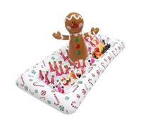 Inflatable Cooler, Ice Buffet Holder, 47.64x23.62x21.65 Inches White Gingerbread Man Shape Reusable Multiple Events, Party Drink Container for Outdoor and Indoor Event Use