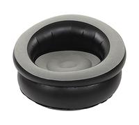 Inflatable Couch Flocking Air Sofa Simple Inflatable Chair for Living Room Bedroom Reading Room Office Balcony Travel (Gray)