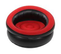 Inflatable Couch Flocking Air Sofa Simple Inflatable Chair for Living Room Bedroom Reading Room Office Balcony Travel (Red)