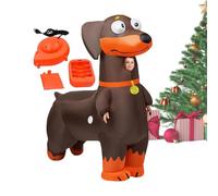 Inflatable Dachshund Costume - Blow Up Dog Outfit, Hilarious Air Powered Suit, Stable Zipper Closure | Entertaining Dress With Fun Appeal For Kids Outdoor Indoor Home Party Gathering Holiday Celebrati