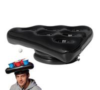 Inflatable Drink Holder - Triangle Base Pool Accessory, Reusable PVC | Stable Design, Foldable, Lightweight, Summer Float, Outdoor Fun For Pool, Backyard, Park, Parties, Water Games, Relaxing