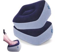 Inflatable Feet Rest Pillow Cushion Leg Rest Support Pillow for Travel Office Car Camping Airplane Foot Massage Stool Relax Cushion (1PC)