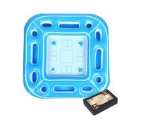 Inflatable Floating Pool Table with Drink Holders and Built-in Ice Bucket