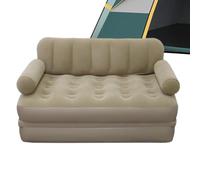 Inflatable Folding Sofa Bed - 2 in 1 Air Sofa Bed with Electric Air | Convertible PVC Velvet Inflatable Couch for Home Camping and Guests | Inflatable Sofa Bed | for Living Room Guest Room