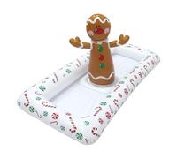 Inflatable Food Tray, Ice Buffet Salad Holder, 47.64x23.62x21.65 Inches Gingerbread Man Shaped Cooling Container, Lightweight Reusable for Indoor Outdoor Party, Picnic, Pool, Backyard Events