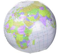 Inflatable Globe Blow Up Globe World Map Atlas Ball Earth Map Blow Up Ball 40cm by Henbrandt