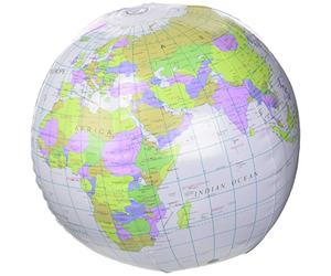 Inflatable Globe Blow Up Globe World Map Atlas Ball Earth Map Blow Up Ball 40cm by Henbrandt