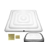 Inflatable Hot Tub Cover - Foldable Hot Tub Thermal Cover,Square SPA Cushion with Handle UV-Resistant Insulation Pad for Women Men Relaxation Outdoor Camping Mountain Indoor Travel