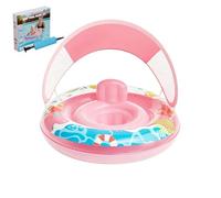 Inflatable Kids Swim Float - Sun Shade Canopy Ring, Detachable UV Protection Water Seat, Safe Buoyant Pool Toy, for Beach Lake River Summer Outdoor Party Water Play Fun Activity Use