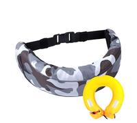 Inflatable Life Belt, Manual Inflating Belt Pack, Reutilizable Impermeable Safety Gear, Lightweight Floatation Device for Fishing Surfing Snorkeling Kayaking Boating Sailing Adventure