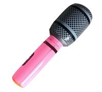 Inflatable Microphone - Assorted Colors Blow Up Singing Instrument, Lightweight Party Prop, Fun Performance Accessory, Reusable Celebration Toy | Karaoke Decoration For Family Gathering, Pool Parties
