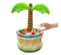 Inflatable Palm Tree Cooler - Pool Float Cooler | PVC Ice Container Inflatable | Food Drink Containers | Serving Bandejas Keep Food For Women Men Beach Summer Lake Birthday BBQ Picnic Outdoor Campings