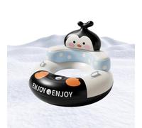 Inflatable Penguin Snow Tube Adult PVC Sled Backrest with Handles | Heavy Duty Snow Float for Boys Girls Outdoor Sledding Ski Water Lake Pool Sports Floating
