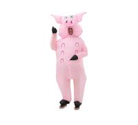Inflatable Pig Costume Full Body Suit Pink Pig Costumes Air Blow Up Suit Party Dress Halloween And Christmas Cosplay Adult Size