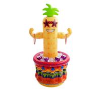 Inflatable Pineapple Cooler - Tropical Yellow Design, Durable Summer Party Decor, Convenient Beach Accessory Kit, Easy To Inflate Drink Station | For Beer BBQ Beach Games Summer Vacation