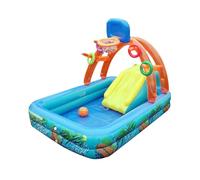 Inflatable Play Center - Backyard Water Slide with Pool, Kids Swimming Play Zone, Inflatable Basketball Hoop Waters Park Set | Outdoor Water Party Fun For Boys, Girls, Family Summer Activities