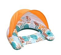Inflatable Pool Chair - Floating Lounger with Canopy, Blow Up Relaxing Seat, Float with Cup Holder | Summer Outdoor Water Accessory, Beach Vacation Travel Lake River Hotel Resort Floating Fun