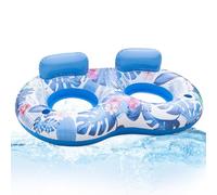 Inflatable Pool Float, Floating Lounge Chair, 55.91x32.28x18.5 Inches Compact Blow Up Raft for Pool, Lake, River, Beach and Vacation Water Fun, Outdoor Relaxation Toy