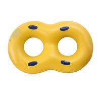 Inflatable Pool Float - PVC Yellow | Pool Lounger Float | Figure-Eight Double Person Inflatable Raft Ṕool Lounger | Summer Swimming F́loat For Lake P̀ool River Couples Family Outdoor Use