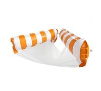 Inflatable Pool Float - Striped Hammock Lounger, Portable Water Bed with Mesh Bottom Cooling Design, Floating Relax Chair for Leisure Use, Beach Lake Sea Pool Details, Camping River Outdoor Fun Usage